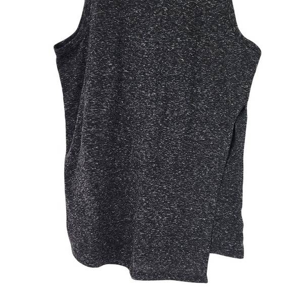Athleta Heathered Charcoal Grey Asymmetrical Hem Tank Top Women's Size Small E03 - Picture 3 of 6